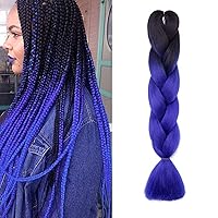 Vista 132 de Benehair 1 paquete de 1 paquete de extensiones de cabello trenzado de 24 pulgadas, extensiones de cabello sintético de alta temperatura, extensiones