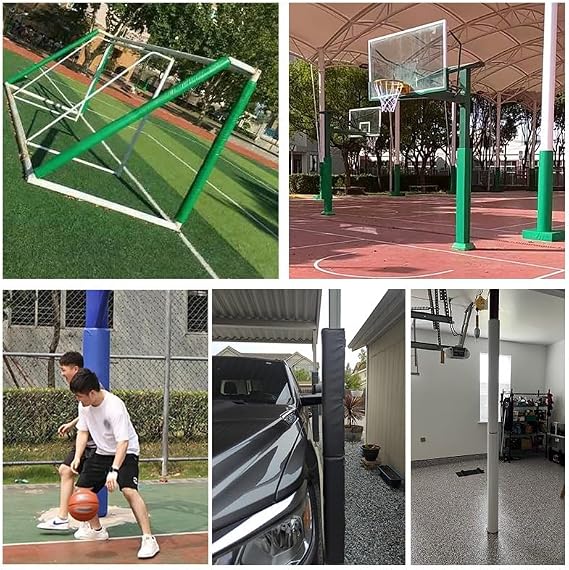 Waterproof Outer Protective Pole Pad Custom Size & Color, All Wrap Around Column Covers for Garden Basement Gym, Safety Crash Cushion Rod Pads with Hook-and-Loop