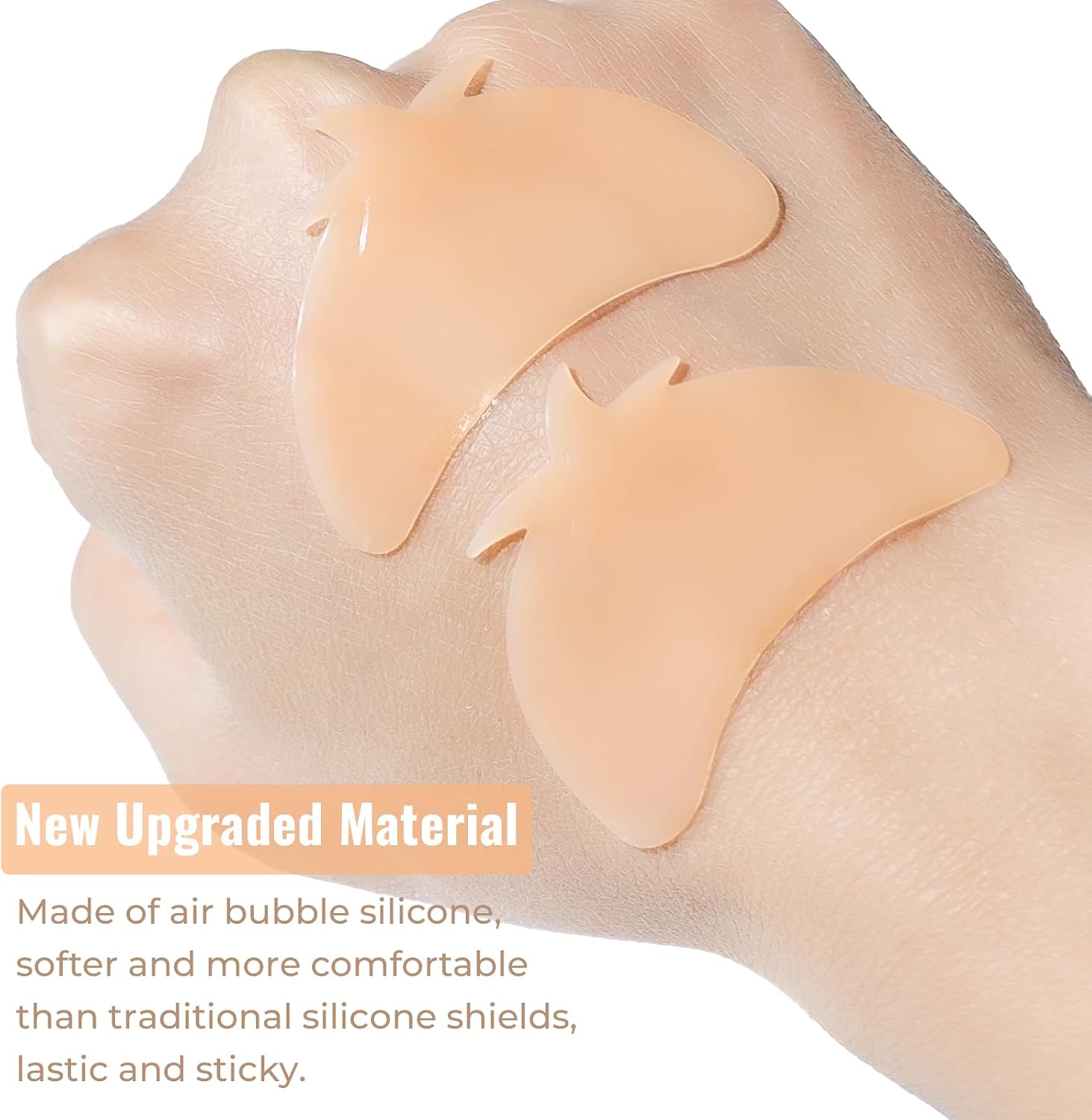 Libeauty Flat Lash Lift Shields, Ultra-Thin Korean Silicone Softening Pads for No.1 Perm Step Only, Reusable & Self-Adhesive Eyelash Lift Pads Exclusive for Lash Artist Eye Patch 1Pair (Orange)