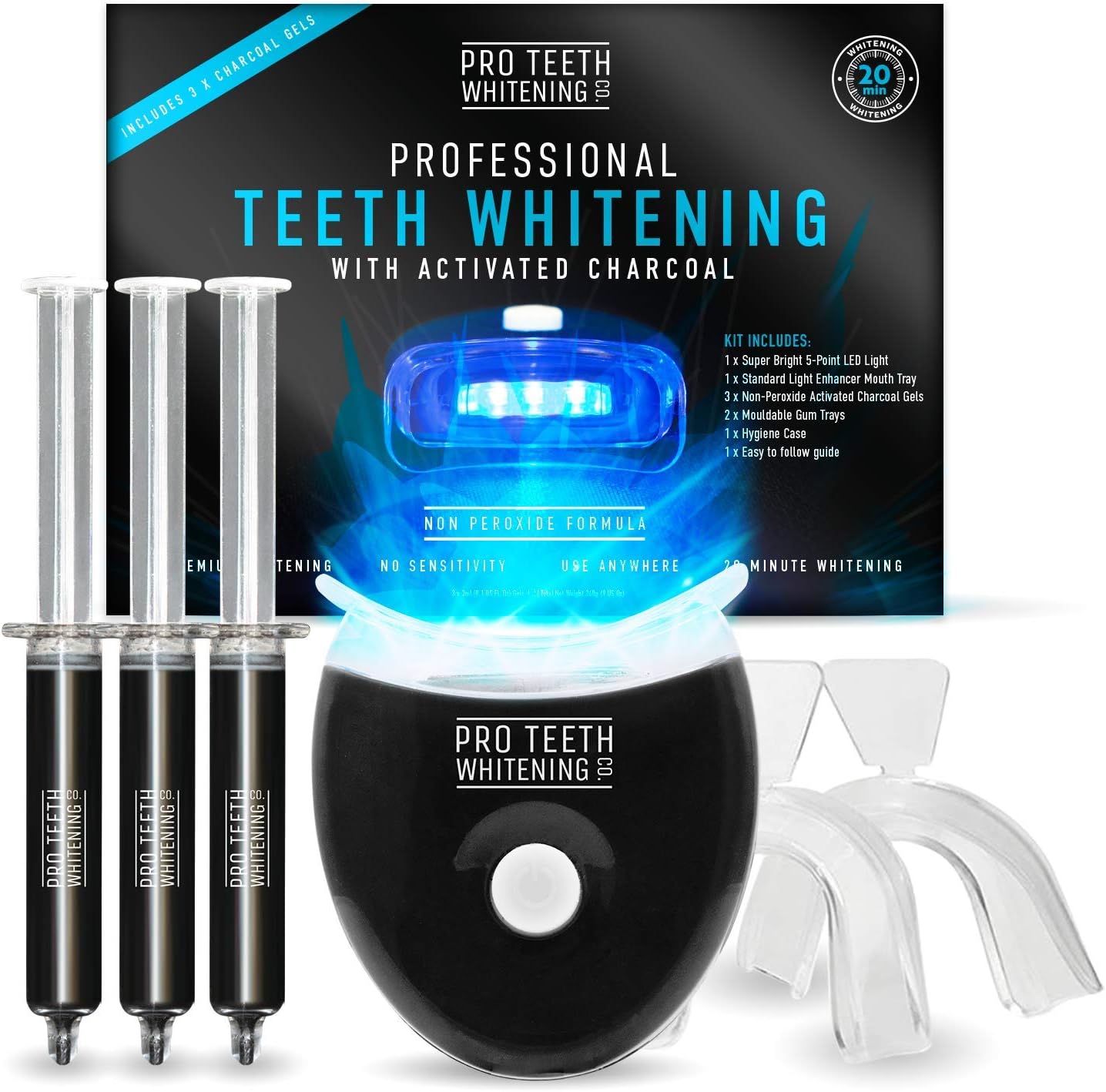 Professional Teeth Whitening Kit with Activated Charcoal