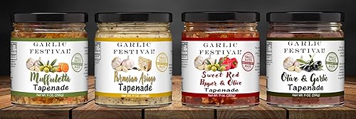 Miniatura 5 de Garlic Festival Foods Asiago - Tapenade de ajo y parmesano, 9 onzas.
