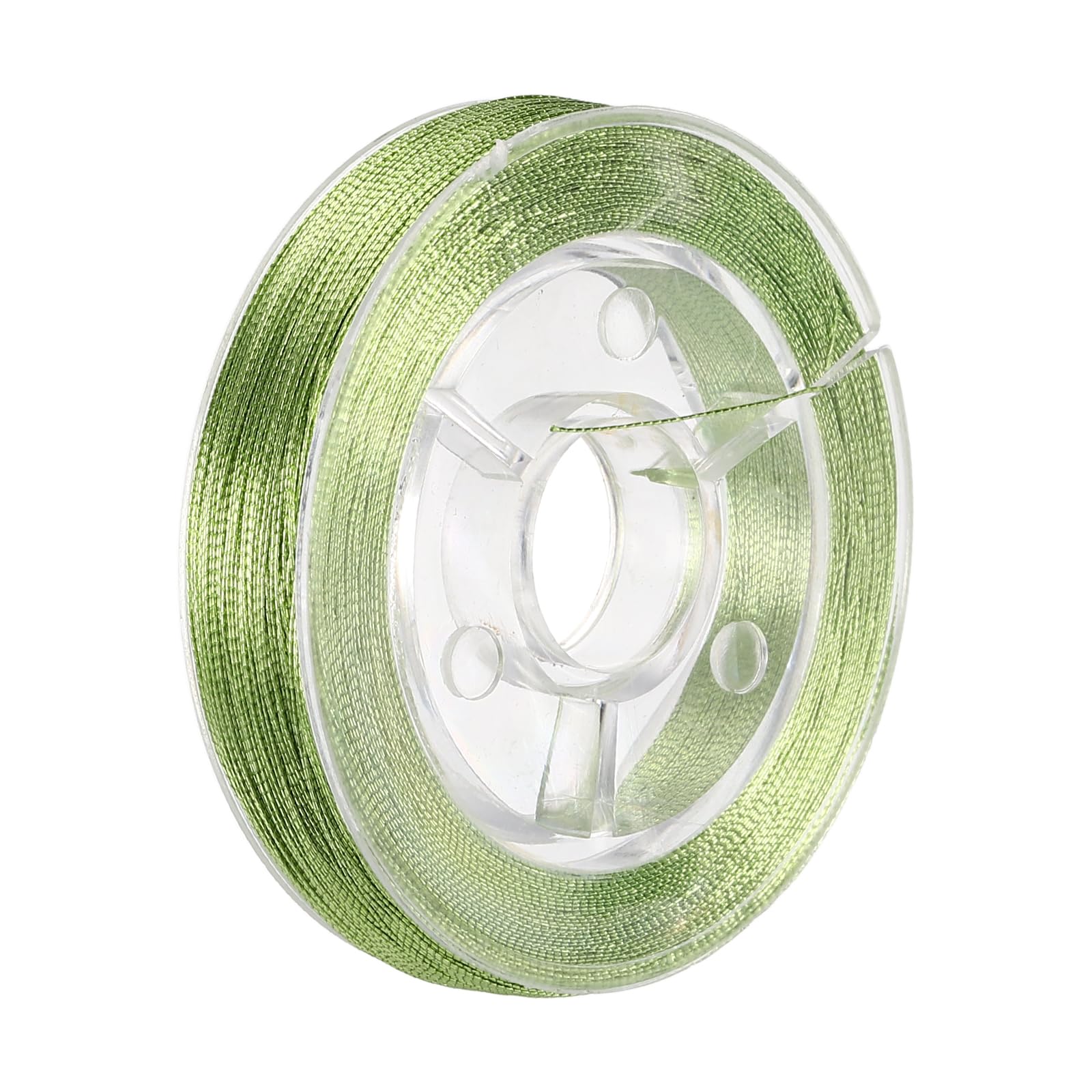YELARXI Rod Wrapping Thread, 300D Metallic DIY Fishing Rod Guides Fixing Line-Fitting For (Fishing Pole Making Repair) 100M/109 Yards & 1 Roll & Metal & Light Green โ image 1