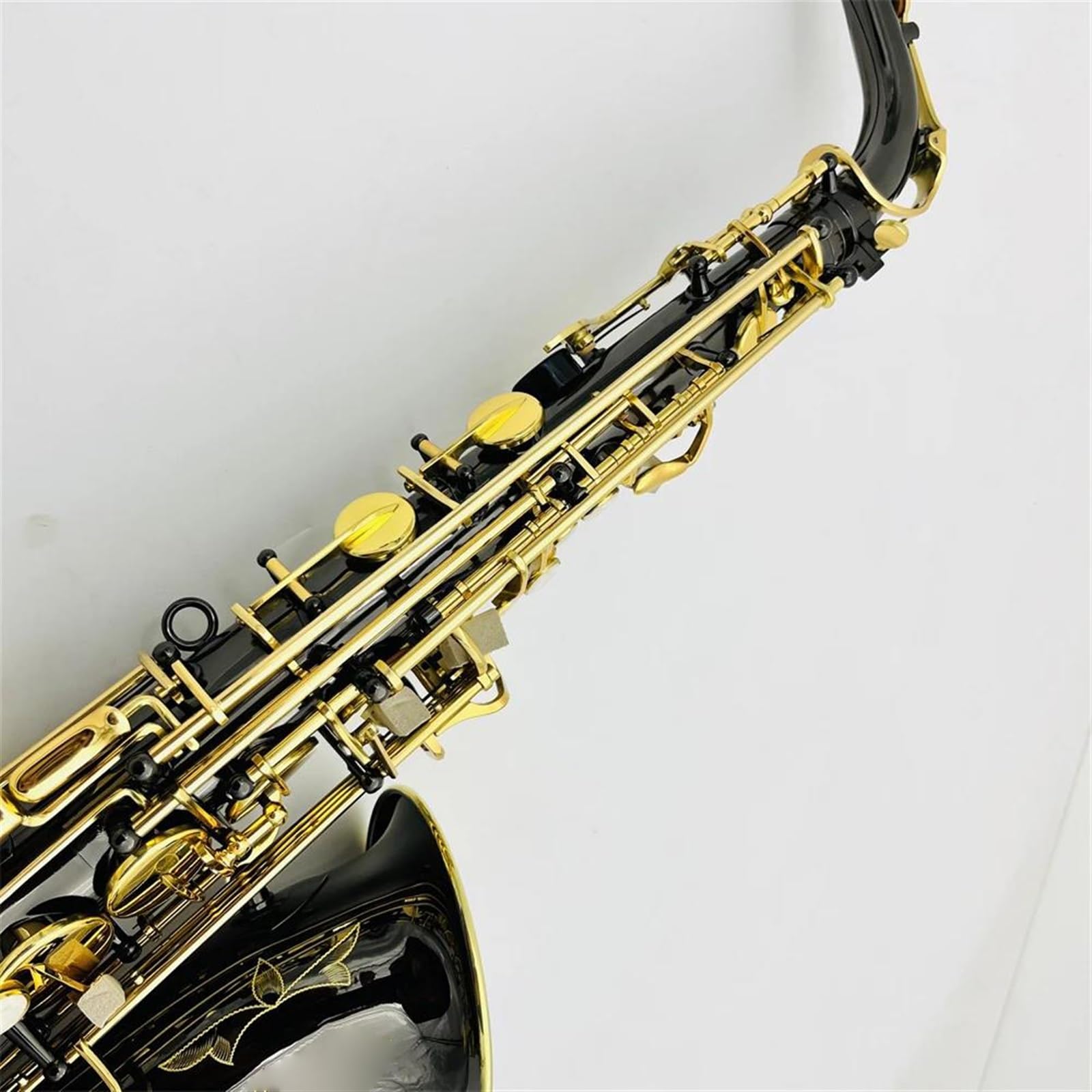 Saksofon Altowy Mosiądz Czarny Nikiel Złoto Eb Tune Sax Instrument Muzyczny Z Etui profesjonalny Saksofon (Color : Leather bag)
