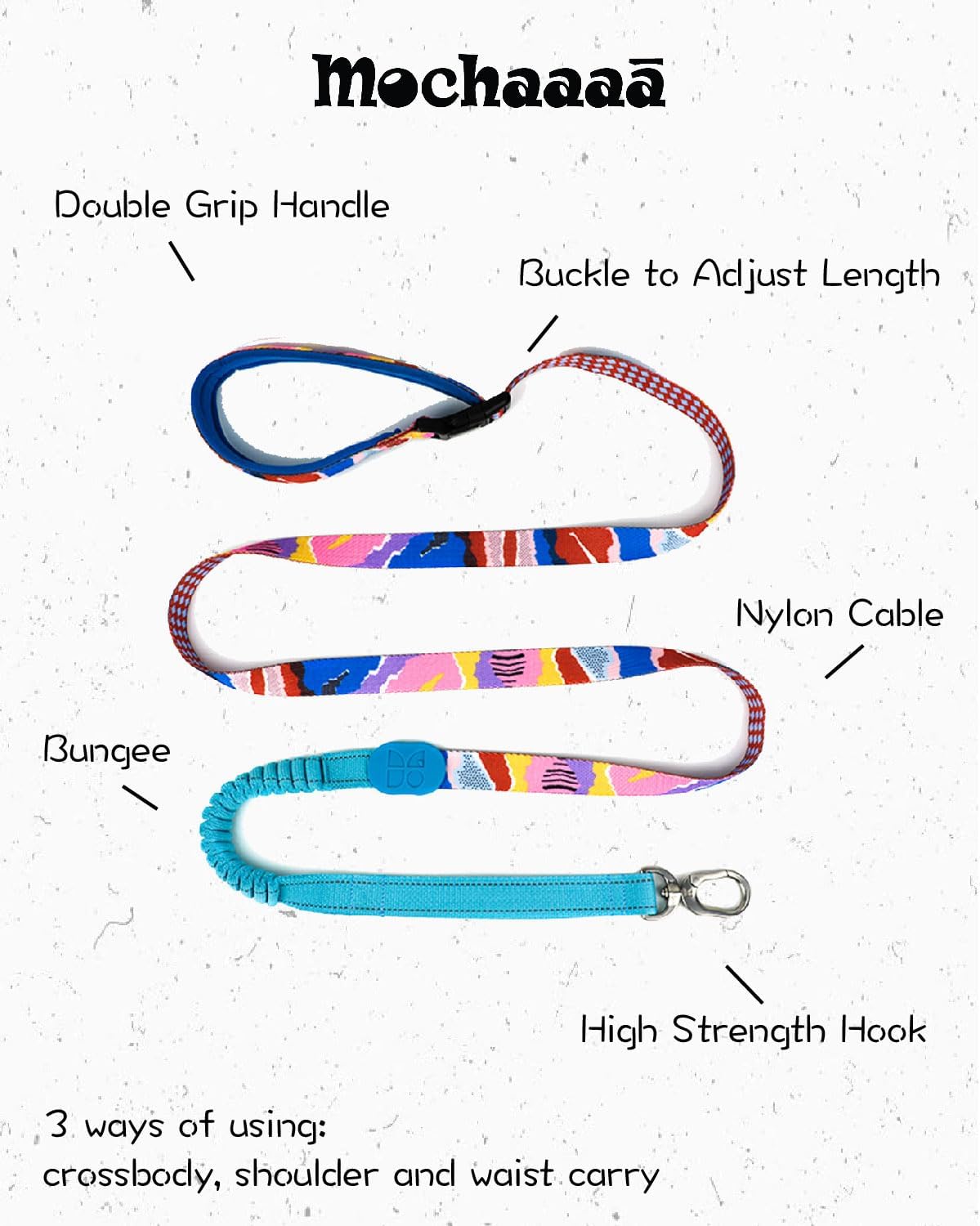 Adjustable Stretch Dog Leash - 3 in 1 Hands Free (Mountain)