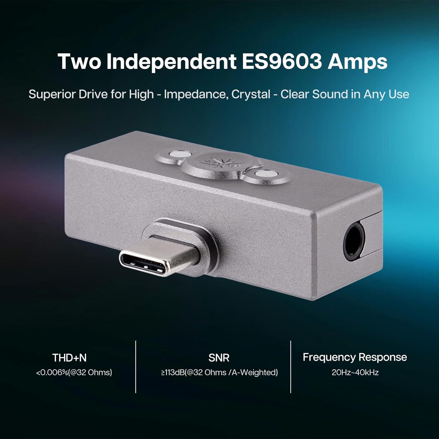 Linsoul Kiwi Ears Allegro Pro Upgraded IEM Earphone DAC/AMP, USB C to 3.5/4.4mm Output Supports PCM Up to 32bit/384kHz DSD128/DSD64, Dual ES9603 Amplifiers for Smartphones/PC/Laptops