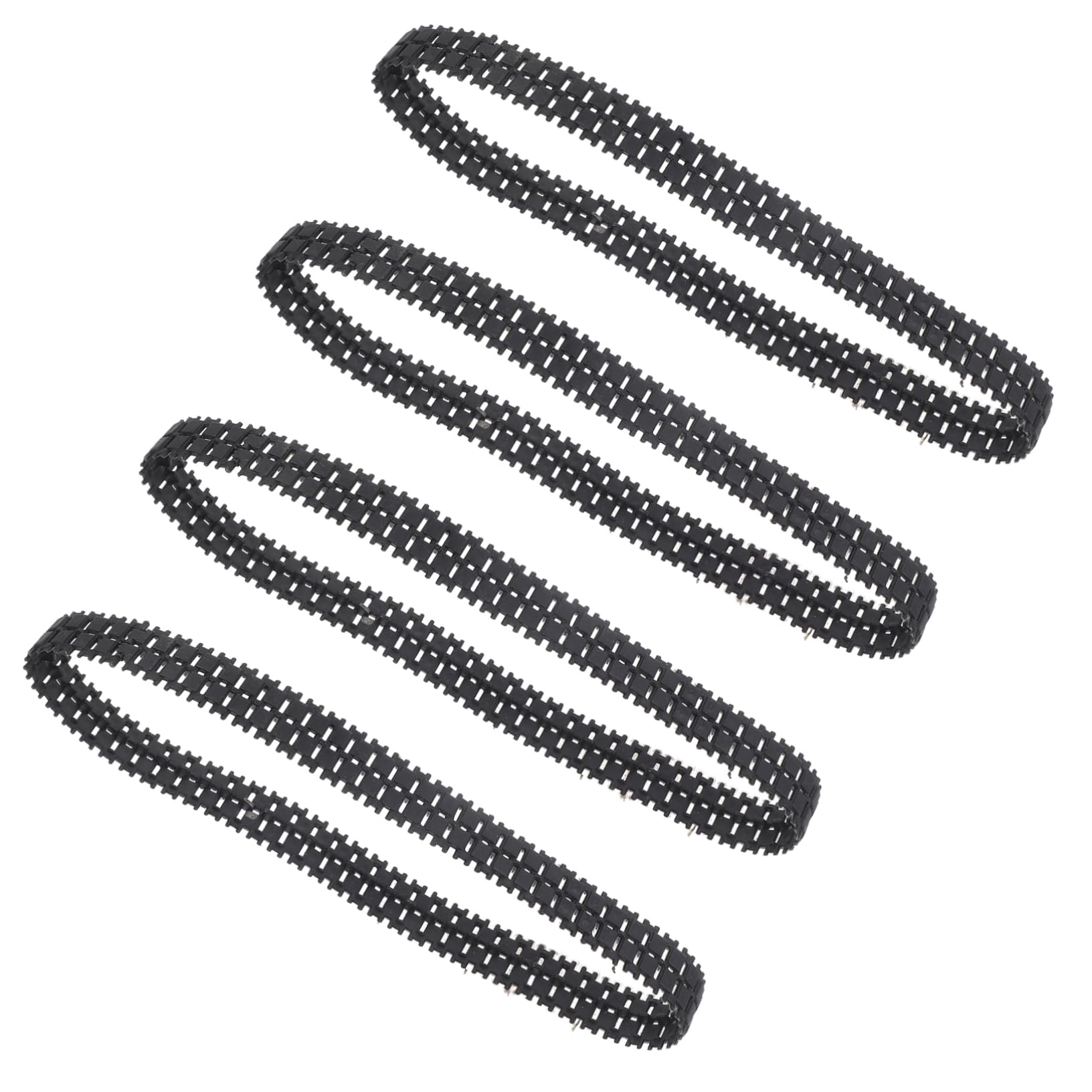 Toddmomy 4Pcs Rubber Tank Track Replacement for Robot Cars and Stable Excellent Traction for Various Terrains Easy to Install for Repair