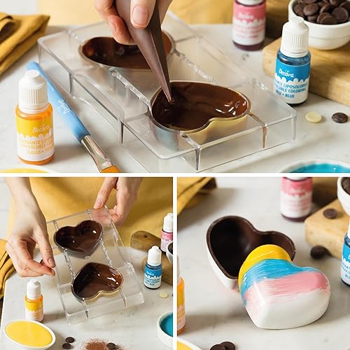 Miniatura 3 de Molde de corazones de chocolate, policarbonato, 10.8 x 7.1 x 2.0 in