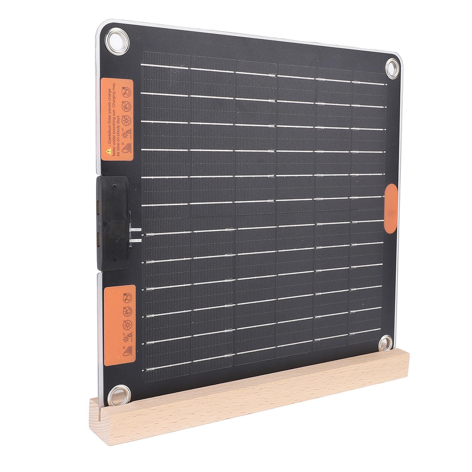 Fdit Panel Solar 20W, Cargador Solar Portátil con Doble Tipo C para
