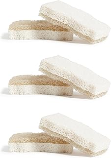 Grove Co. Sponges, Natural Coconut Scrubber Kitchen Sponge, Dual-Sided, ...