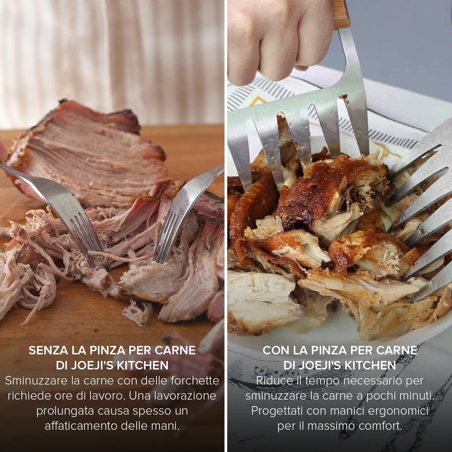 Joeji's Kitchen Set di Artigli Pulled Pork da ﻿Forchette per Pulled Pork da Artigli per Carne