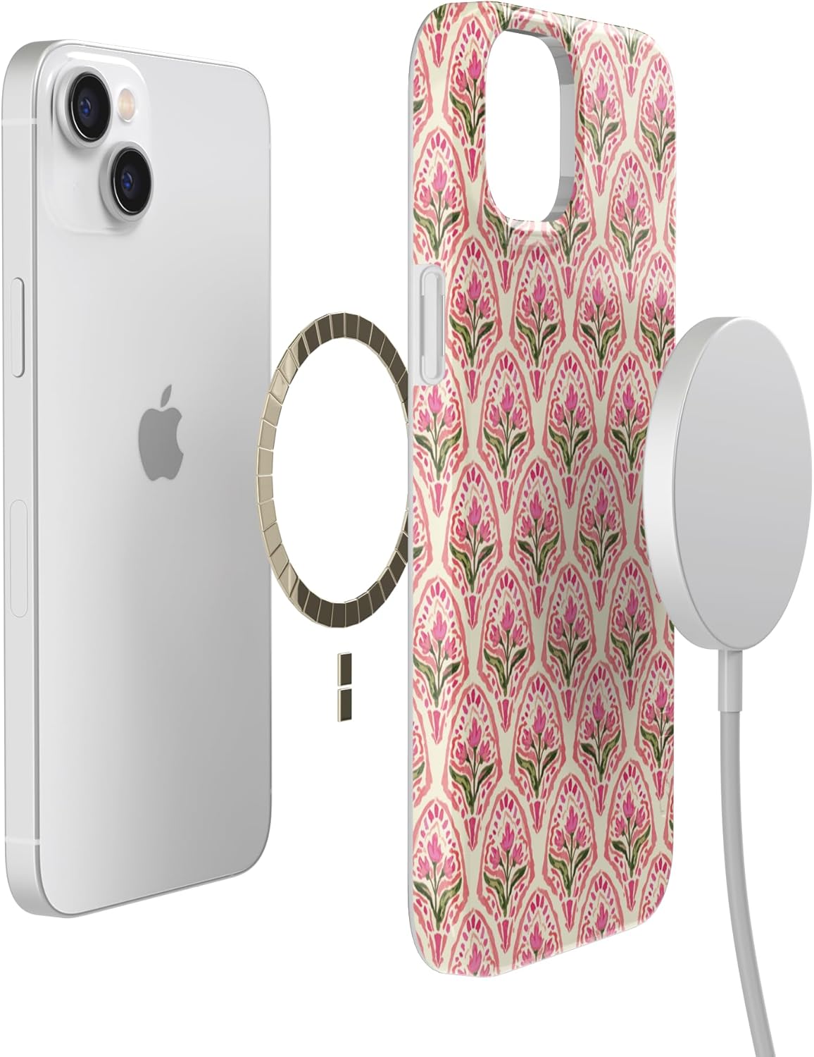 Casely iPhone 14 Plus Case | Tulip Tapestry | Jenna Palek x Casely | Compatible with MagSafe | Classic Ultra Slim Design
