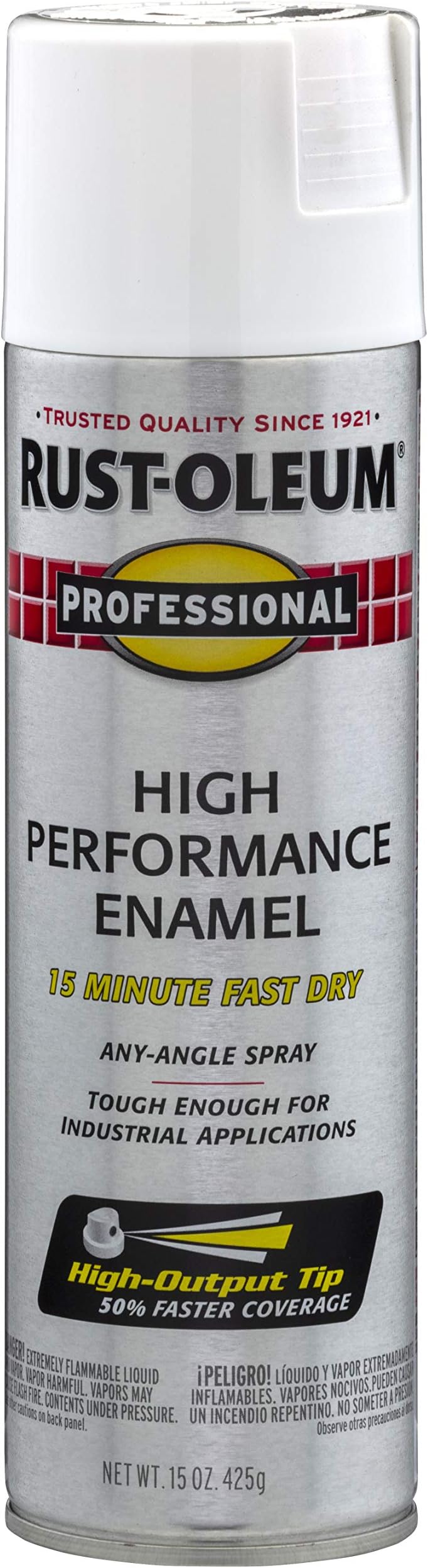 7590838 Professional High Performance Enamel Spray Paint, 15 oz, Flat White
