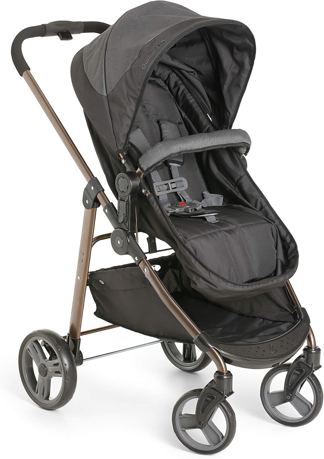 Carrinho de bebê com moisés Olympus Black da Galzerano