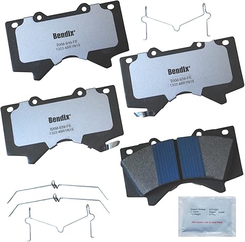 Miniatura 29 de Bendix Fleet Metlok MKD1770FM Pastillas de freno delanteras semimetálicas para Ford Expedition 2017-2010, F-150 2017-2010, Lobo 2020-2009, Lincoln