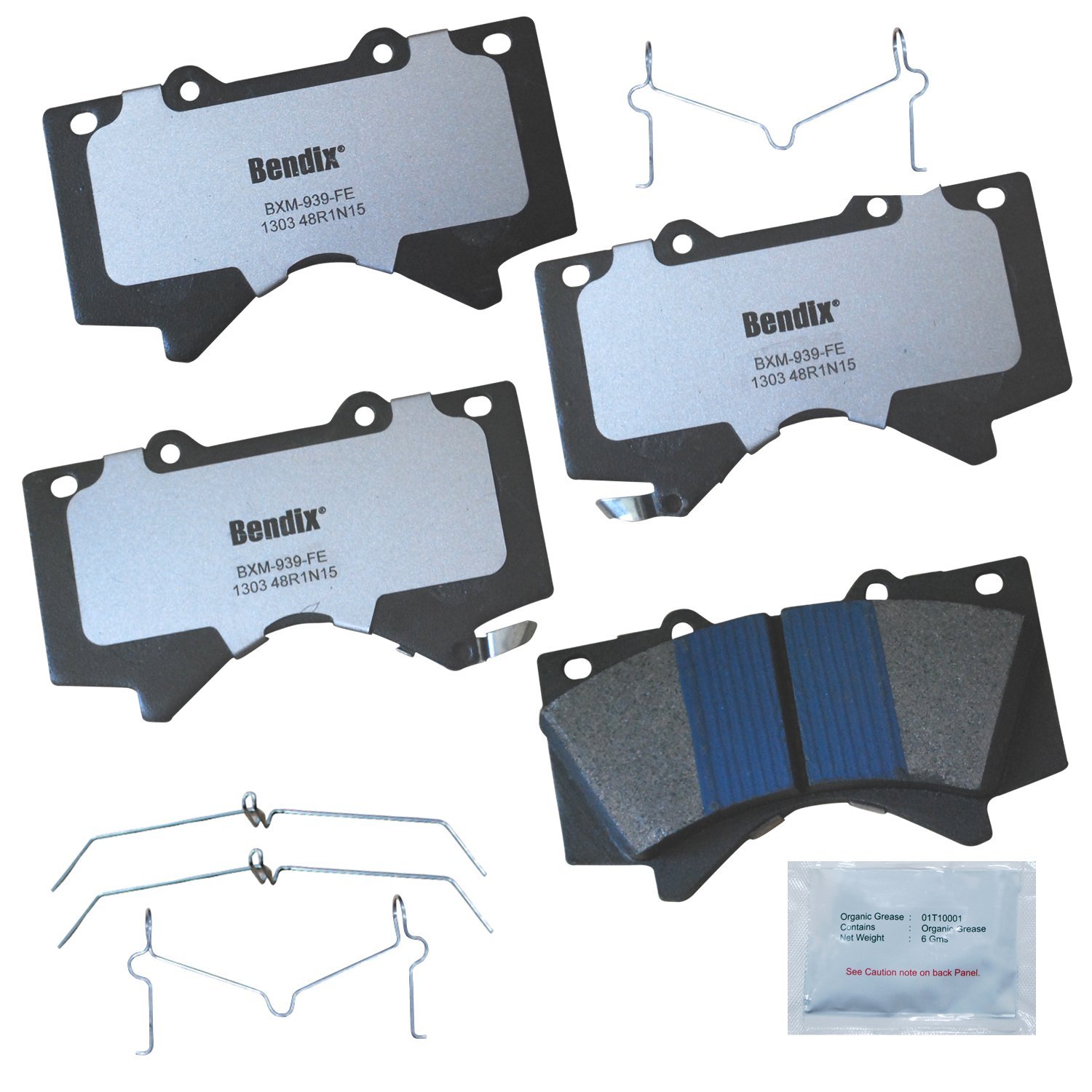 Bendix Fleet Metlok MKD1303FM Semi-Metallic Front Brake Pads for Lexus LX570 2011-2008, LX570 2021-2013, Toyota Land Cruiser 2011-2008, Land Cruiser 2021-2013, Sequoia 2022-2008, Tundra 2021-2007