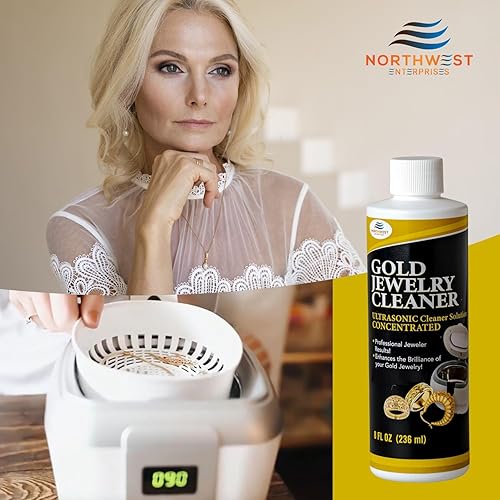 Miniatura 3 de NORTHWEST ENTERPRISES Limpiador de joyas de oro, solución ultrasónica de limpieza de joyas. Concentrado. Diseñado científicamente exclusivamente