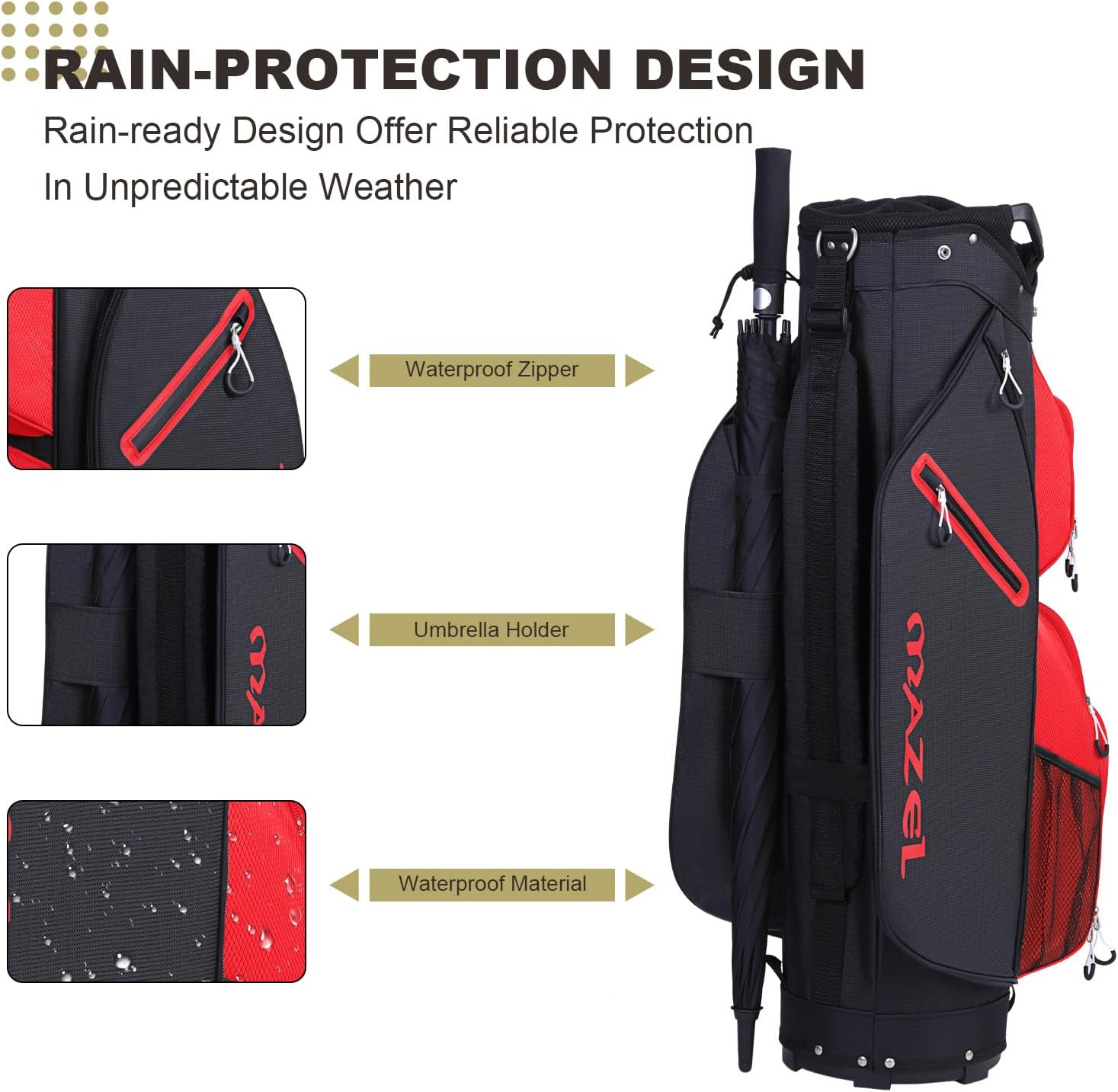 MAZEL Golf Cart Bag & Golf Driver,Bundle of 2