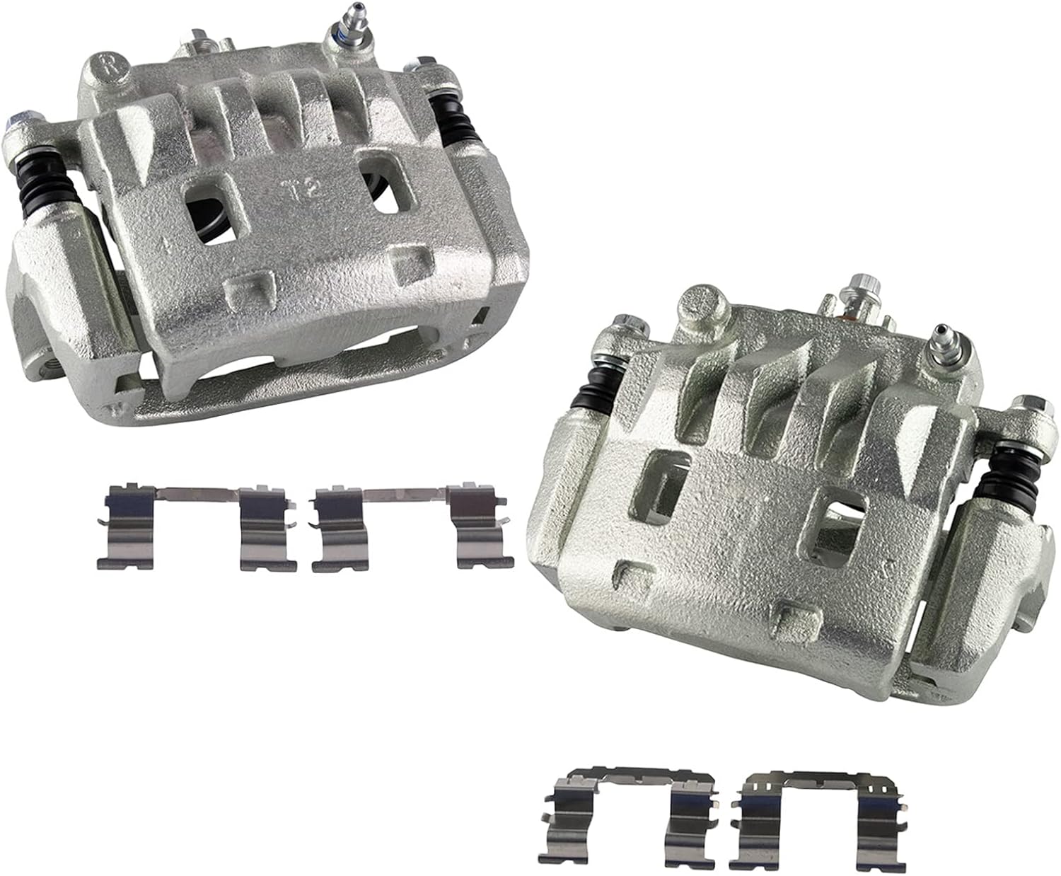 TRQ Front Brake Caliper Set Compatible with 2003-2006 Subaru Baja 2003-2010 Forester 2003-2005 Impreza 2002-2012 Legacy Outback