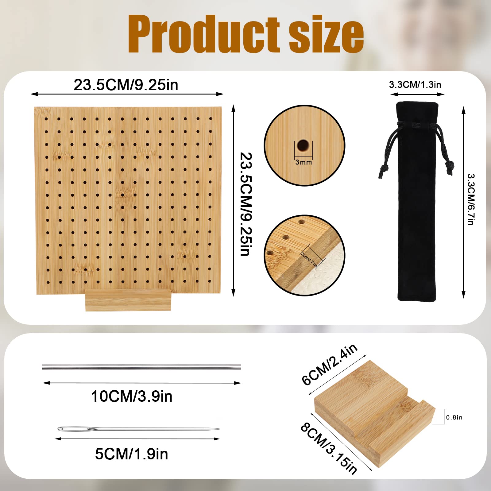 Fictory Häkel-Blockierbrett 31,5x31,5 Cm - Mit 576 Löchern Für Perfekte Häkelprojekte