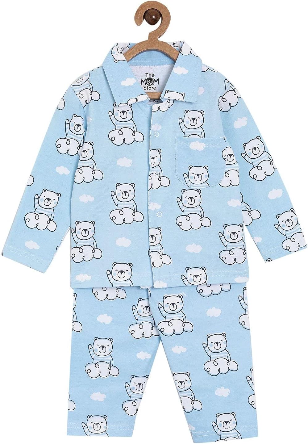 The Mom StoreBaby Boy's Cotton Printed Pyjama Set | Printed | Cotton | Night Suit | Nightwear | Sleepwear