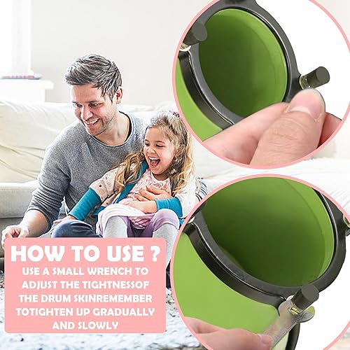 Miniatura 33 de Soulmate Bongo - Juego de tambores de 6 y 7 pulgadas para niños, adultos, principiantes, profesionales, cavidad transparente y metal, instrumentos