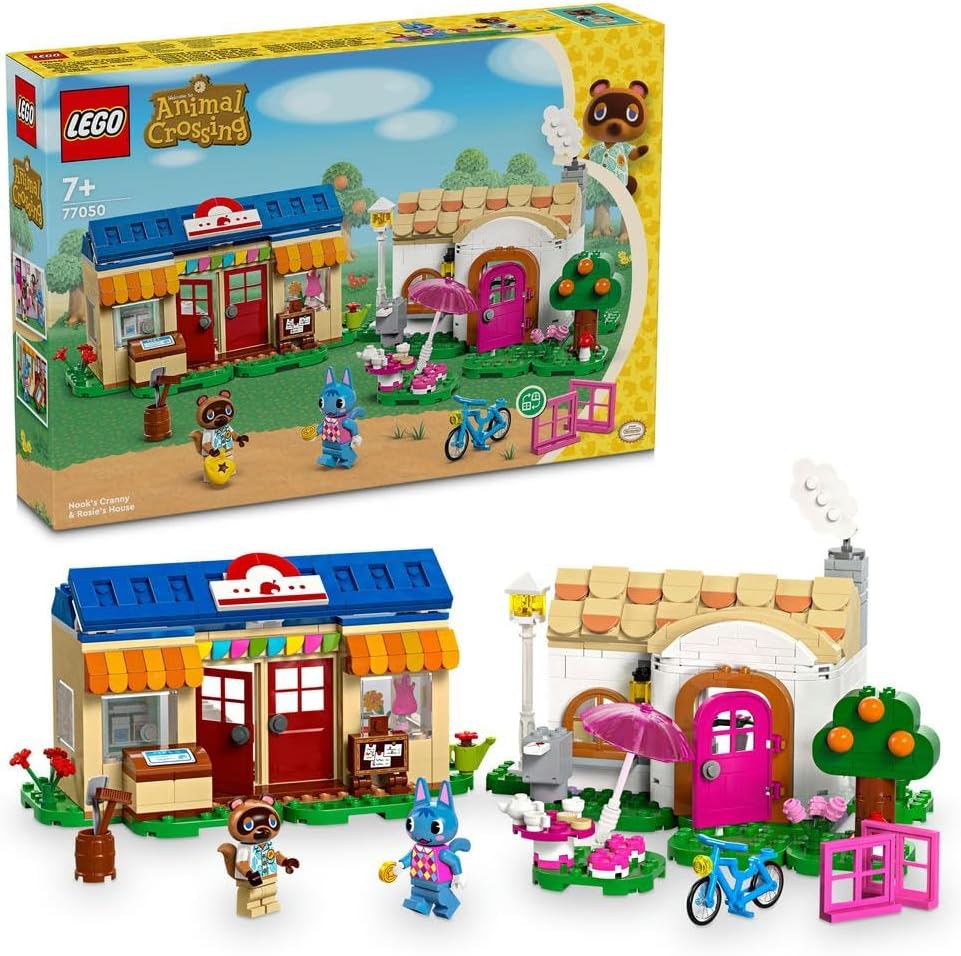 LEGO Animal Crossing Nook’s Cranny & Rosie's House Creative Building Toy for 7 Plus Year Old Kids, Girls & Boys, Includes 2 Characters from the Video Game Series, Birthday Gift Idea 77050