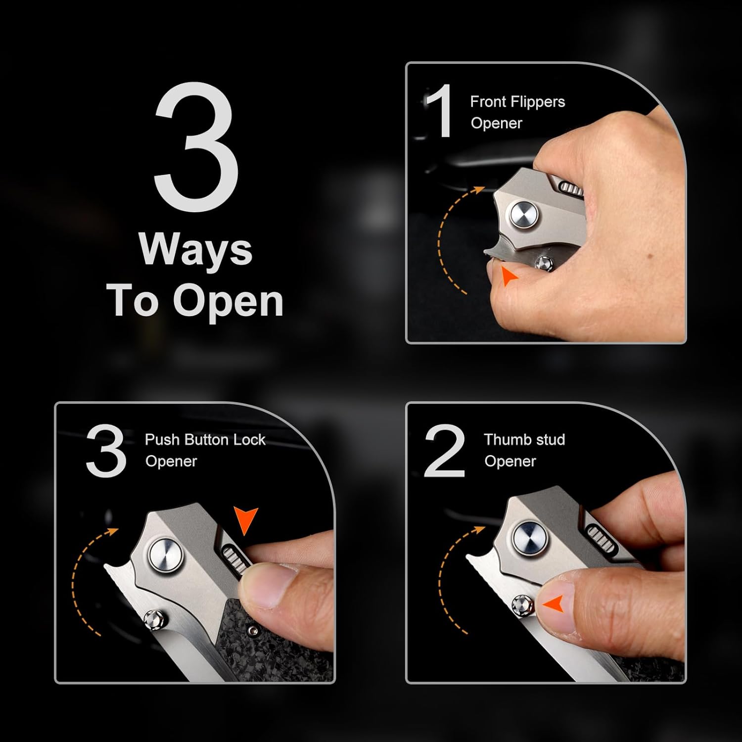 REMETTE RT-Meteor Knife Titanium Handle M390 Blade (Black)