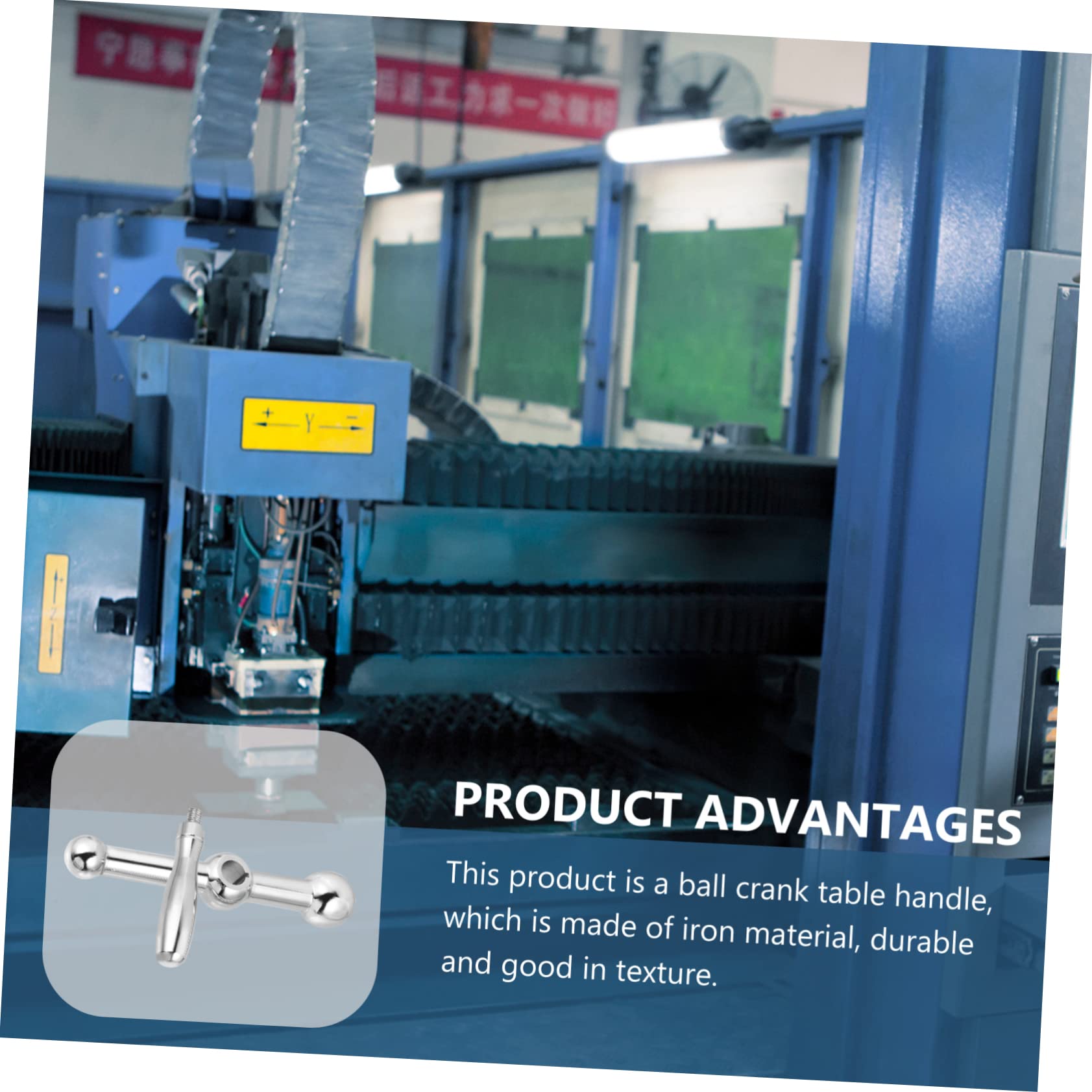 SOLUSTRE Milling Machine Crank Handle Ball Iron Handle Easy to Use Install Replace