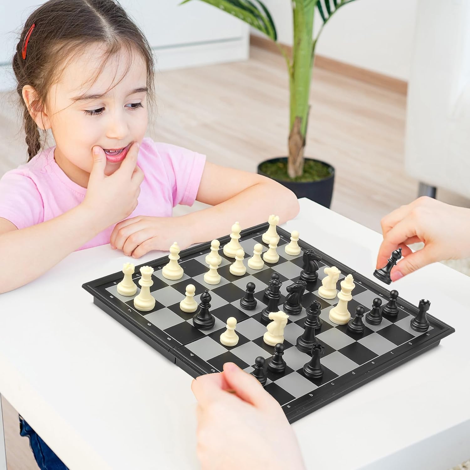 Blue tick Magnetic Educational Chess Board Set with 10 Inch Folding Board – Travel-Friendly, Compact, Folding Game for Kids & Adults - Image 9 thumbnail