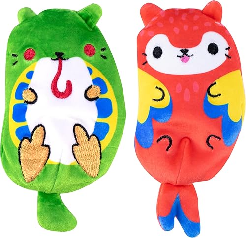 Miniatura 5 de Cats vs Pickles - Lil Stinker y Flipper - Paquete de 2, lindo juguete coleccionable de 4 pulgadas, colecciónalos todos Colecciónalos como mascotas