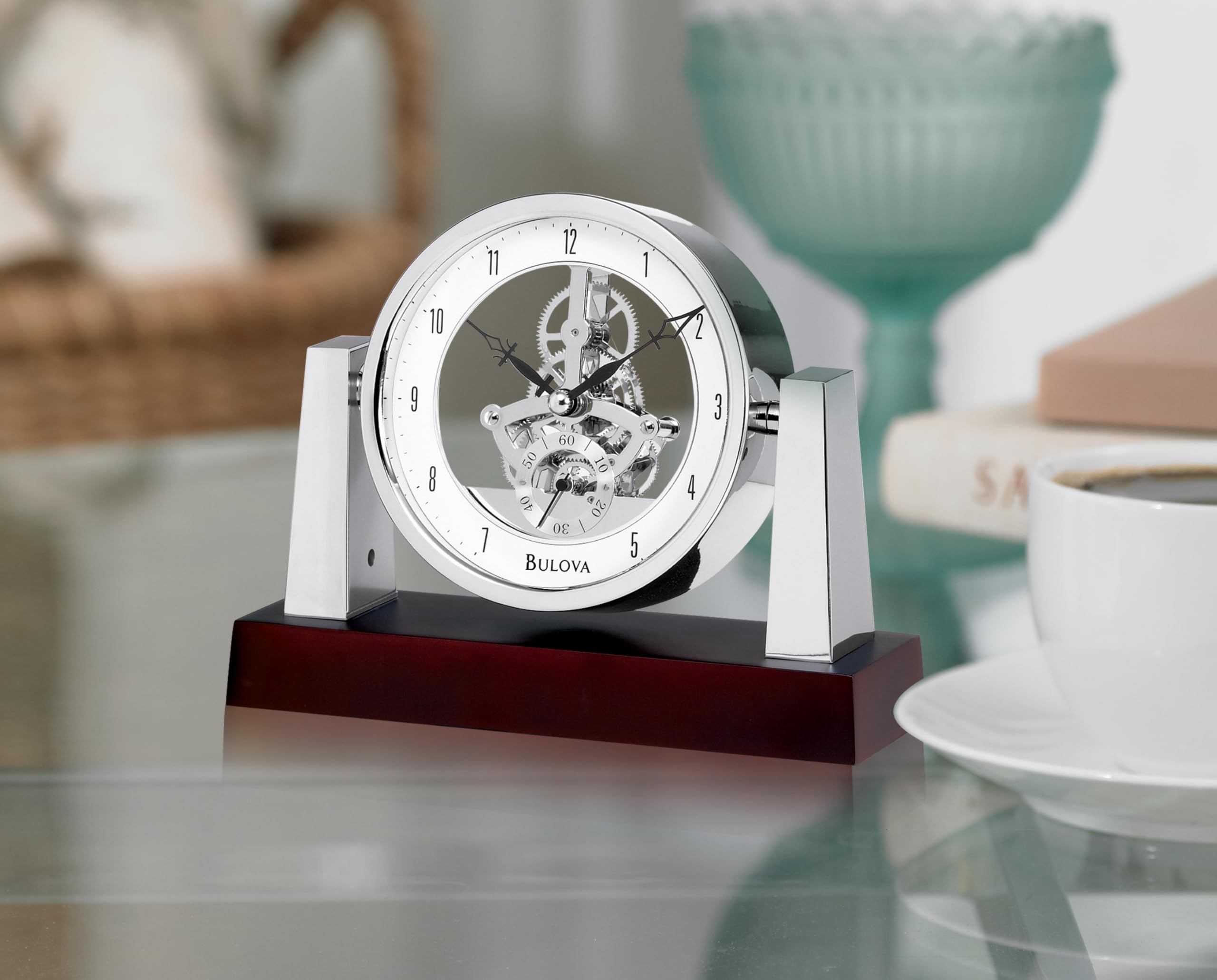 Bulova Largo B7520 Zegarek z ciemnym mahoniowym wykończeniem