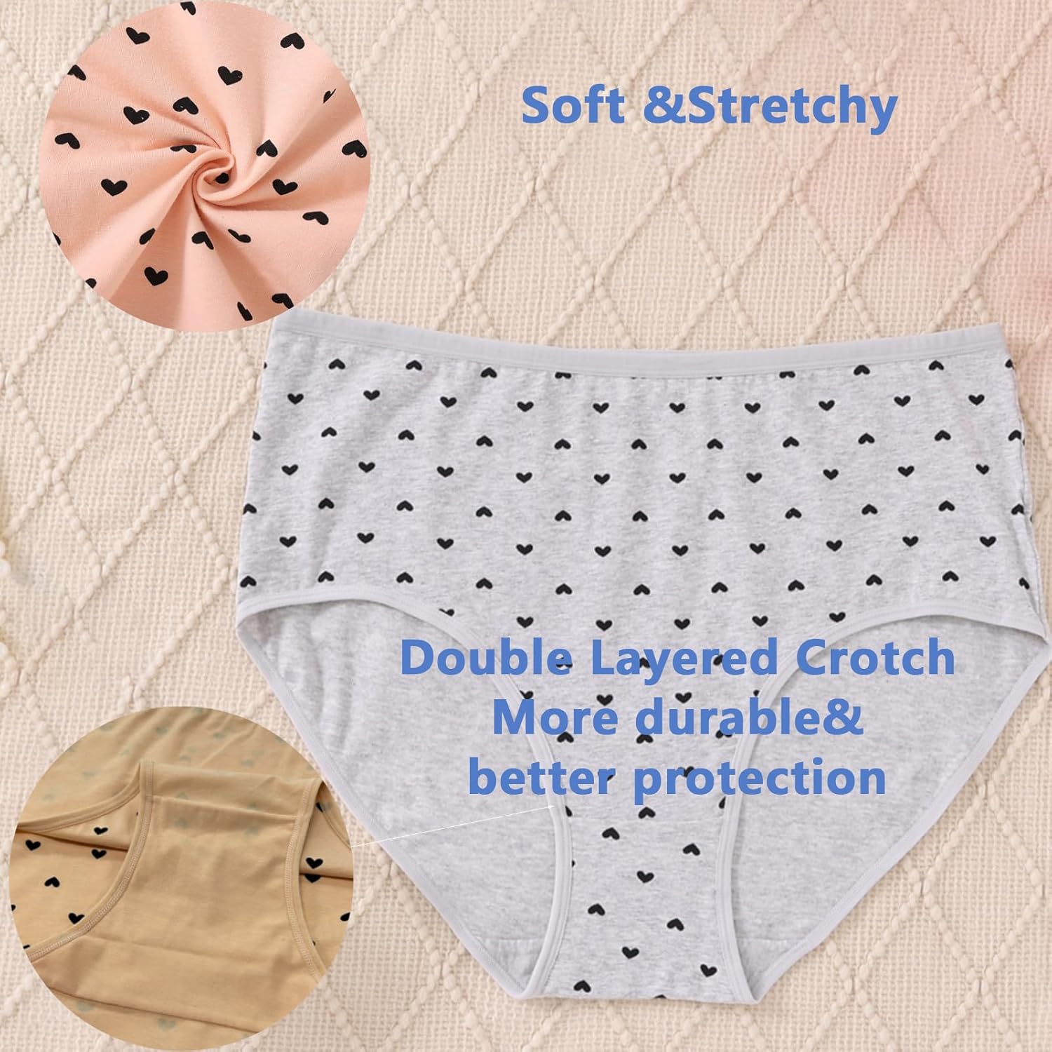 Women's Cotton Plus Size Underwear Ladies Panties Briefs XL-5XL 6 Pack Ladies Underwear - Image 6