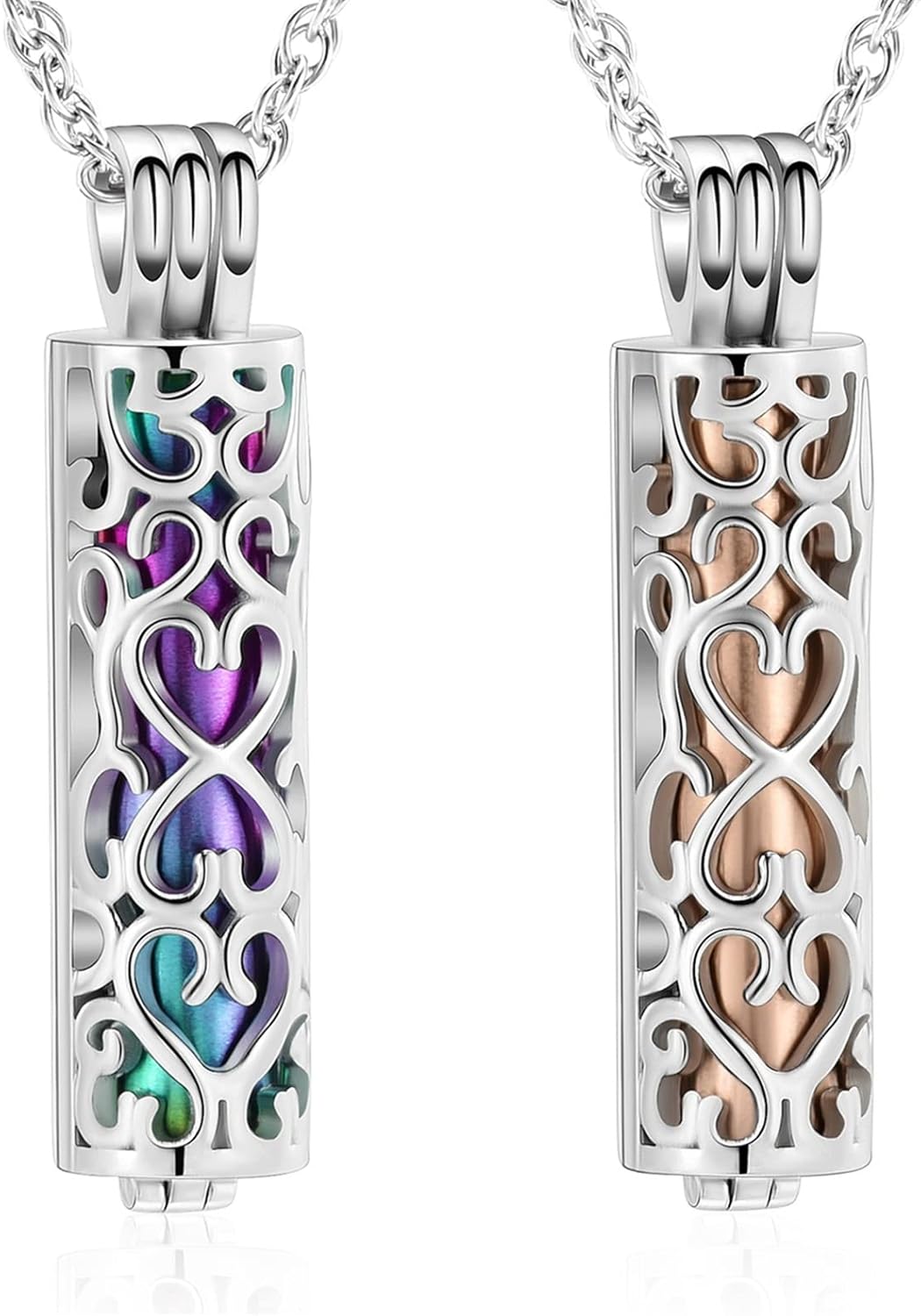 shajwo Cylinder Urn Necklace for Ashes for Women Men Cremation Jewelry Keepsake Memorial Human Pet Ashes Pendant