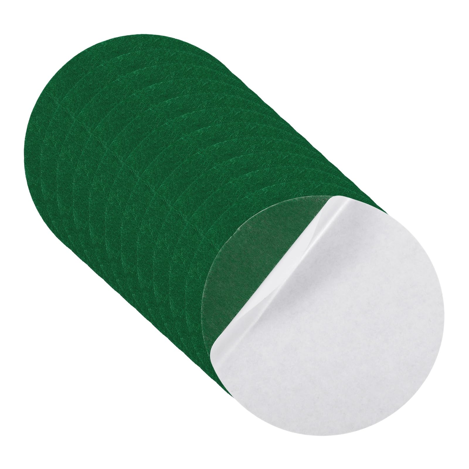 sourcing map 12Pcs Lamp Base Felt, 15cm Dia 2mm Thick Adhesive Round Soft Felt Furniture Pads, Non-Slip Anti-Scratch Backed for Reading Light Table Lamp DIY Craft, Green