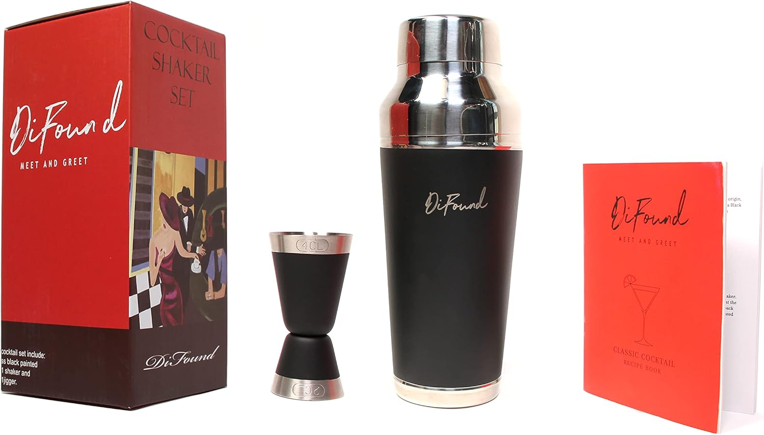 DiFound Mini Cocktail Shaker, Stylish Martini Shaker, Gift