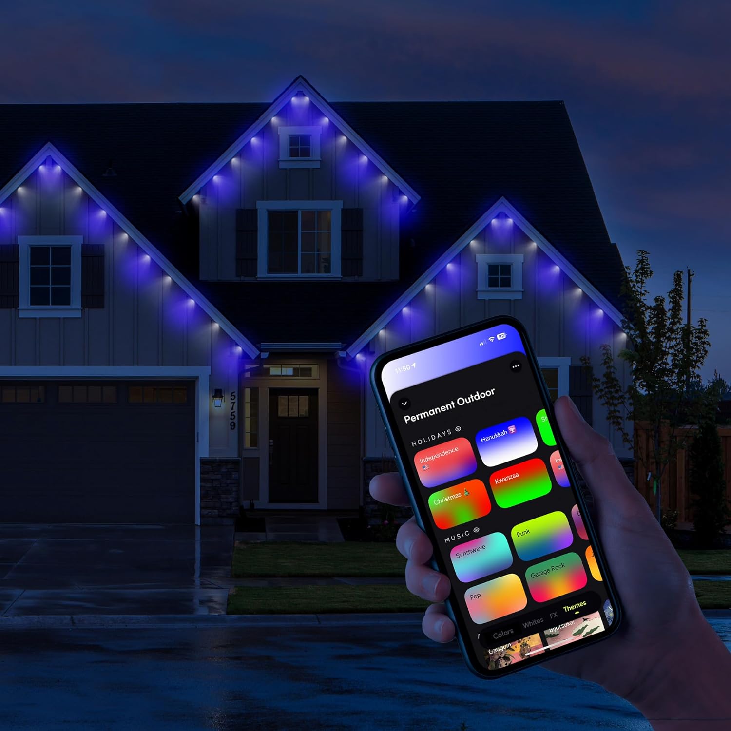 LIFX 50ft Outdoor Permanent Smart Lights, RGBW LED Strip with Supercolor, Wi-Fi Enabled, Cuttable & Extendable, App & Voice Control, Alexa/Google/Apple Compatible, IP67 Weatherproof, LFXSL50-30/LED