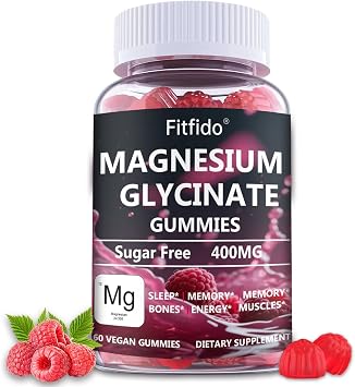 Magnesium Glycinate Gummies 400mg, Sugar Free, 60 Count | Magnesium Glycinate, Daily Wellness, Relaxation & Muscle Support, No Melatonin, Sugar Free, Vegan Pectin