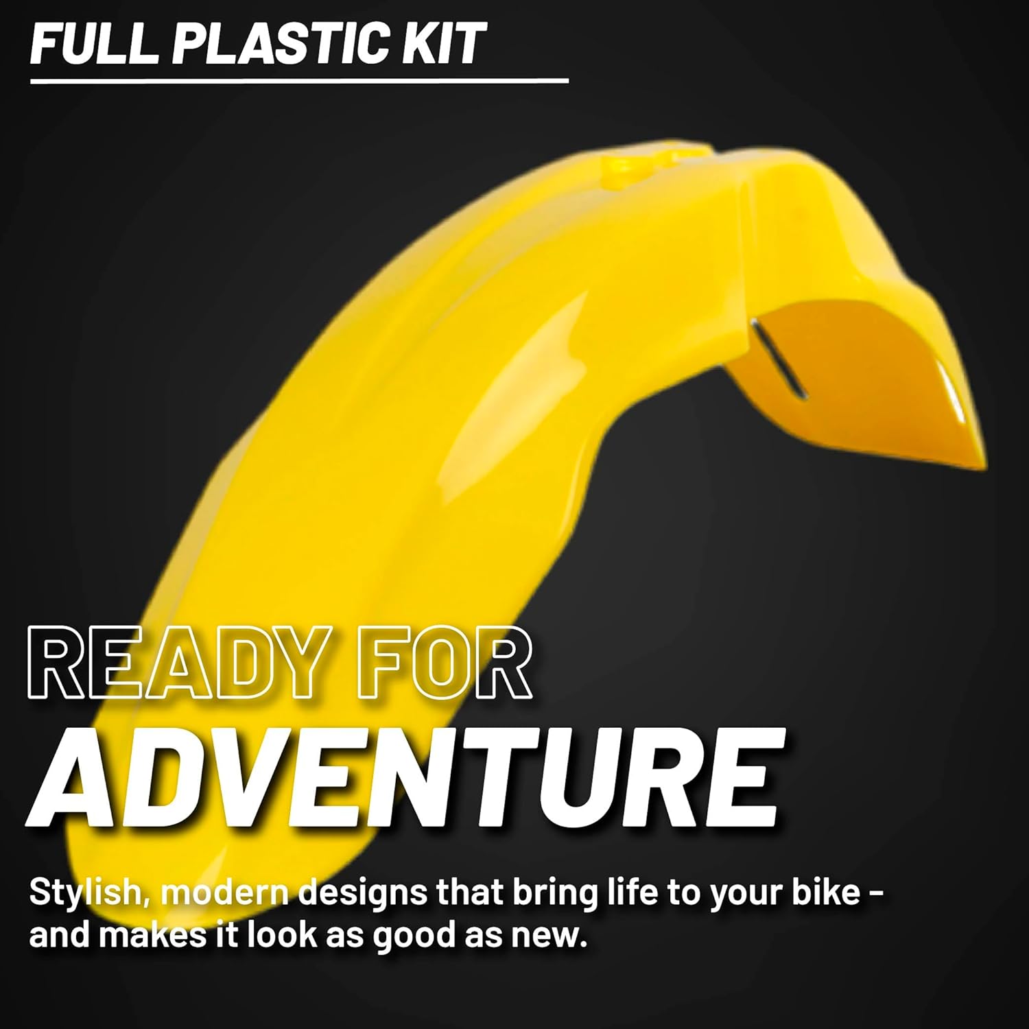 Polisport Motocross (MX) Replica Plastic Kit for Suzuki RMZ 450 (2005-06) Dirt Bike – OEM Quality, Durable, Flexible & Perfect Fit – Yellow/White