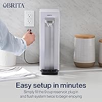 Vista 4 de Brita Hub Compact Instant Powerful Countertop Water Filter System, Reduces 70+ Contaminants, 9 Cup Water Reservoir, Includes 6 Month Carbon Block