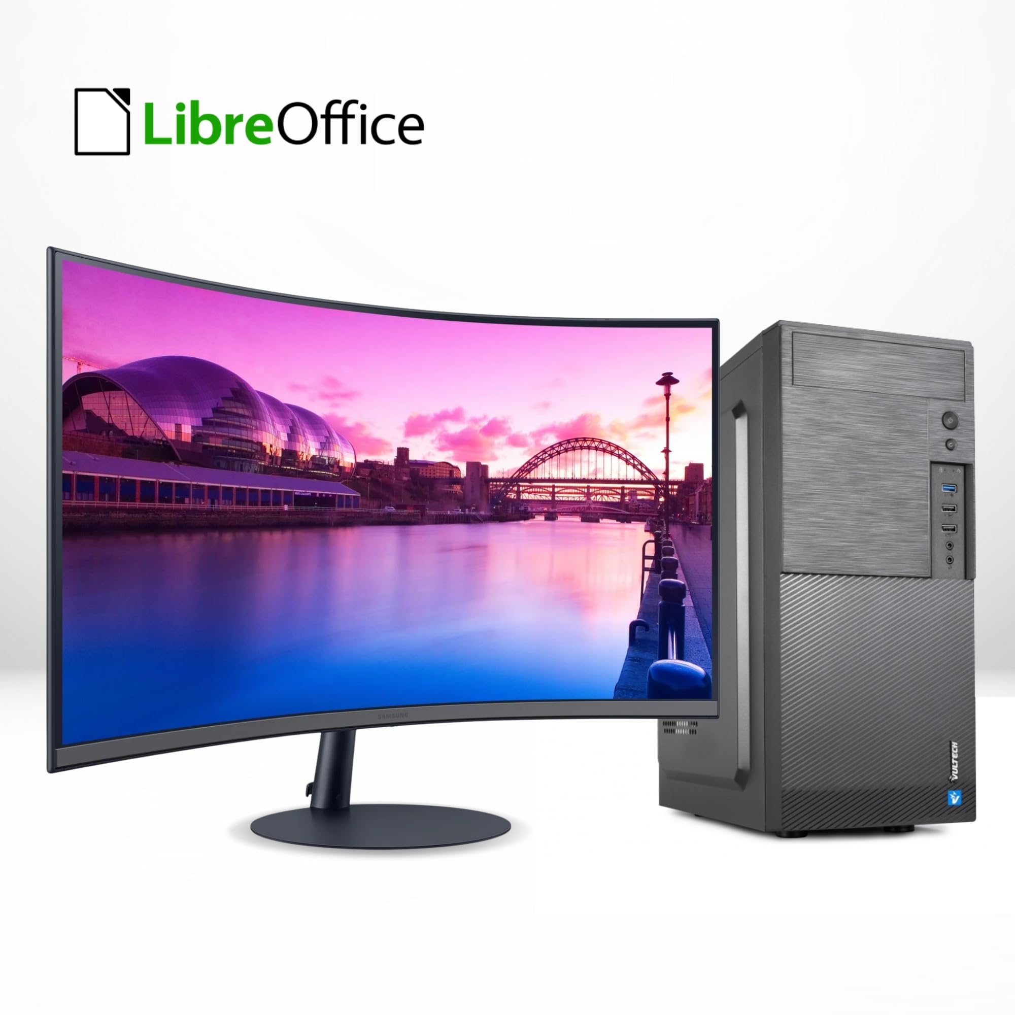 SG - Computer Pc Fisso Assemblato - CPU Intel i5-12400F 2.50 GHz 6 Core - GPU GT 1030 2Gb DDR5 - Ram 16Gb SSD 512Gb - USB 3.0 VGA Display Port Wi-Fi - Win 11 Pro - Pc Desktop Pronto all'uso