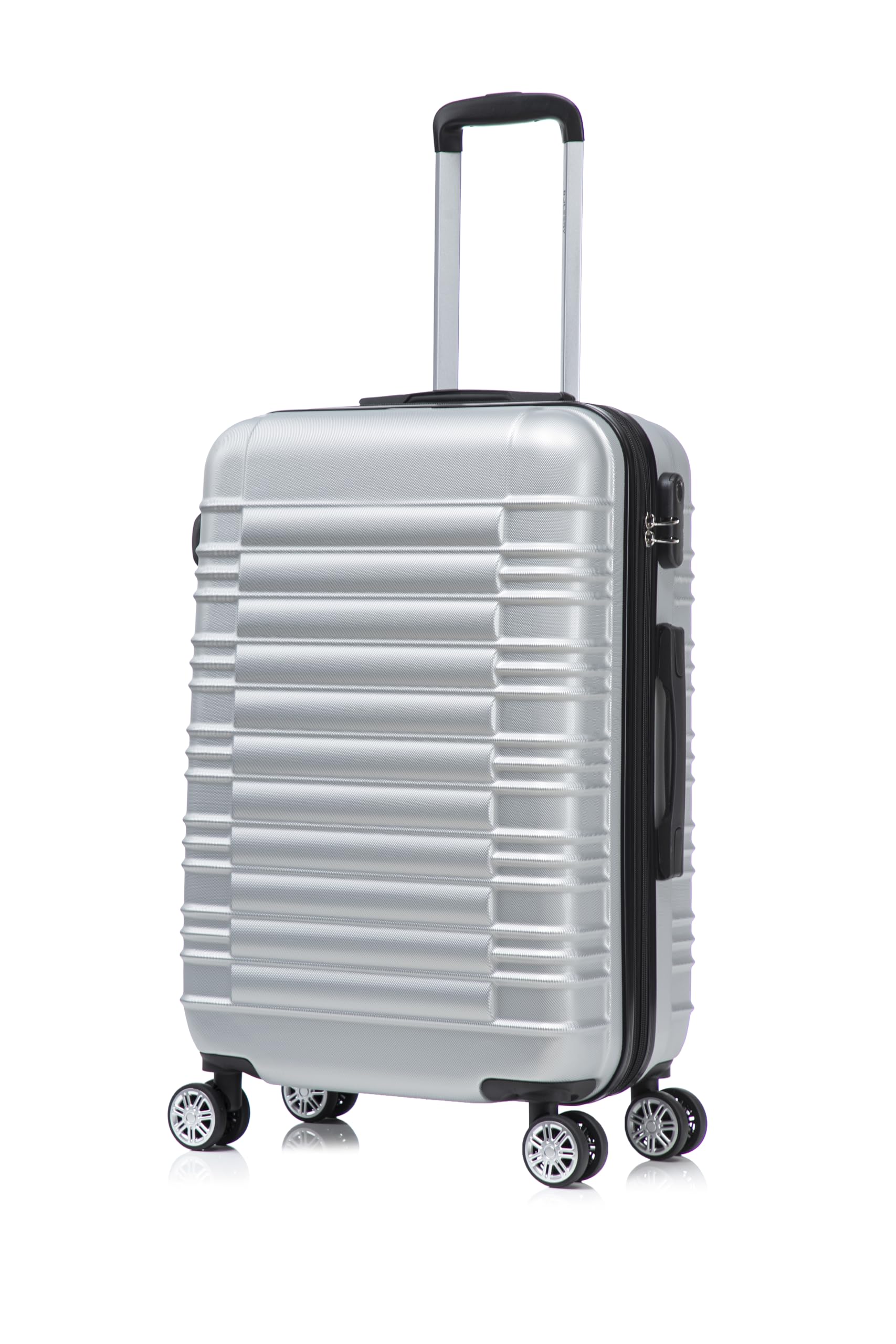 Valigia Cabina 55x20x35 cm in ABS Rigido Leggero, Trolley con 4 Roulettes 360°, Bagaglio a Mano Ideale per Viaggio e Business & Leisure