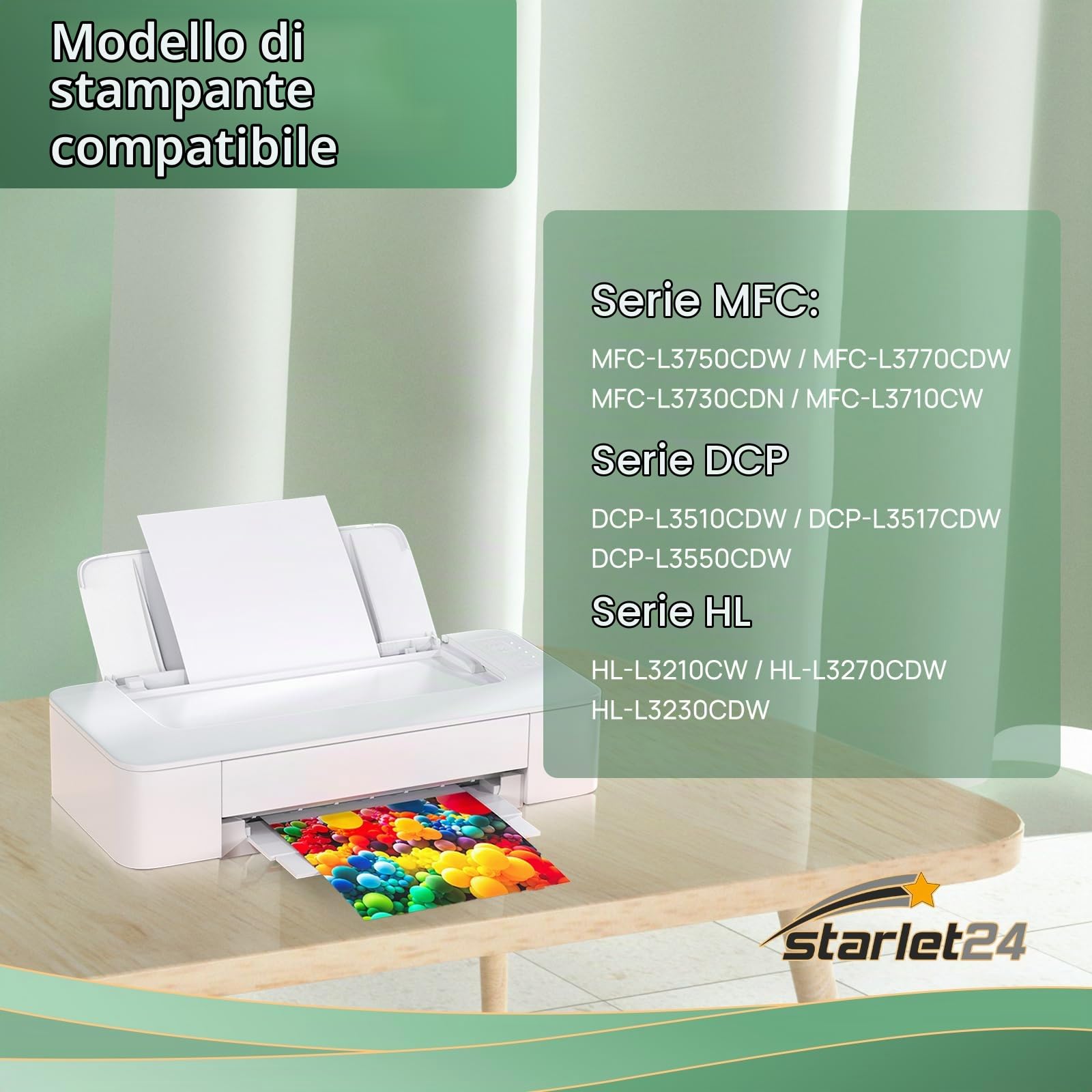 Starlet24 TN247 CMYK Toner Compatibile per Brother TN247 TN243 TN-247 TN243 | per MFC-L3750CDW MFC-L3770CDW MFC-L3710CW DCP-L3550CDW DCP-L3510CDW HL-L3230CDW MFC-L3730CDN (5-Pack)