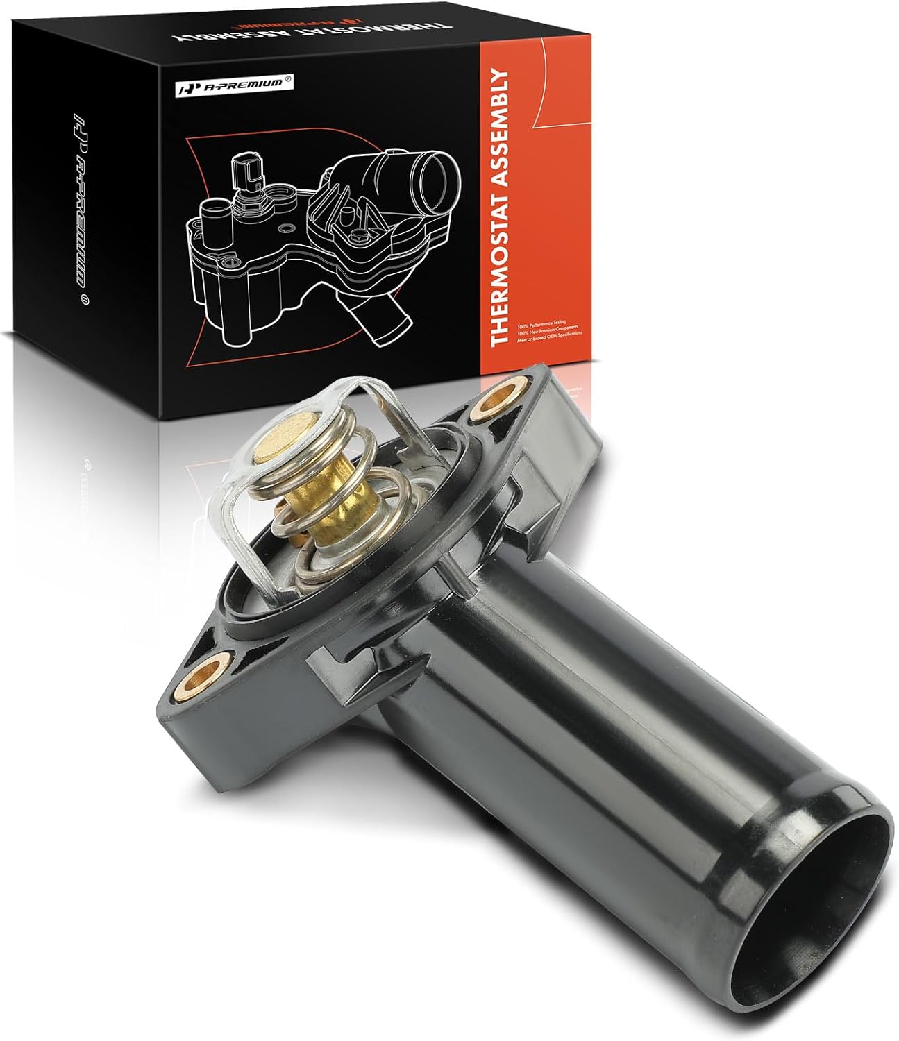 A-Premium Engine Coolant Thermostat Housing Compatible with Jeep Wrangler JK 2007 2008 2009 2010 2011 V6 3.8L – Replace for# 4666149AA