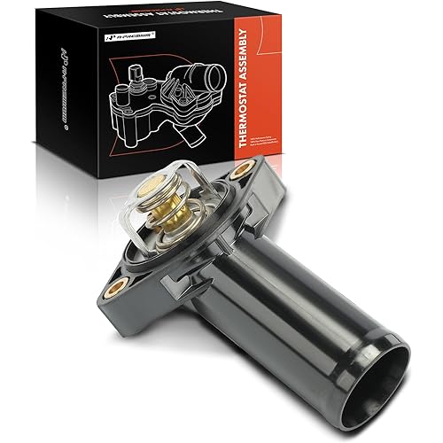 A-Premium Engine Coolant Thermostat Housing Compatible with Jeep Wrangler JK 2007 2008 2009 2010 2011 V6 3.8L - Replace for# 4666149AA