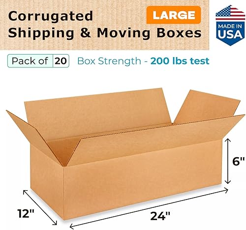 Miniatura 625 de Cajas para envío IDL Packaging - B-1266-5 de cartón corrugado, tamaño pequeño, de 12 pulgadas de largo x 6 pulgadas de ancho x 6 pulgadas de alto