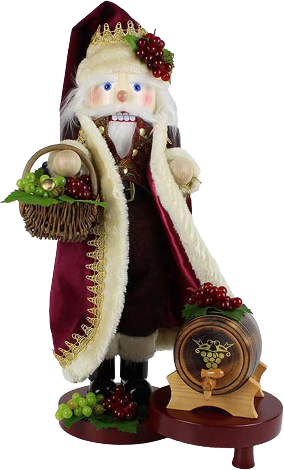 Steinbach Nutcracker Cozy Wine Santa - Christmas Decorations Indoor - Beautiful Collector's Item - Home Decor - Made in Germany - 19.69 inch