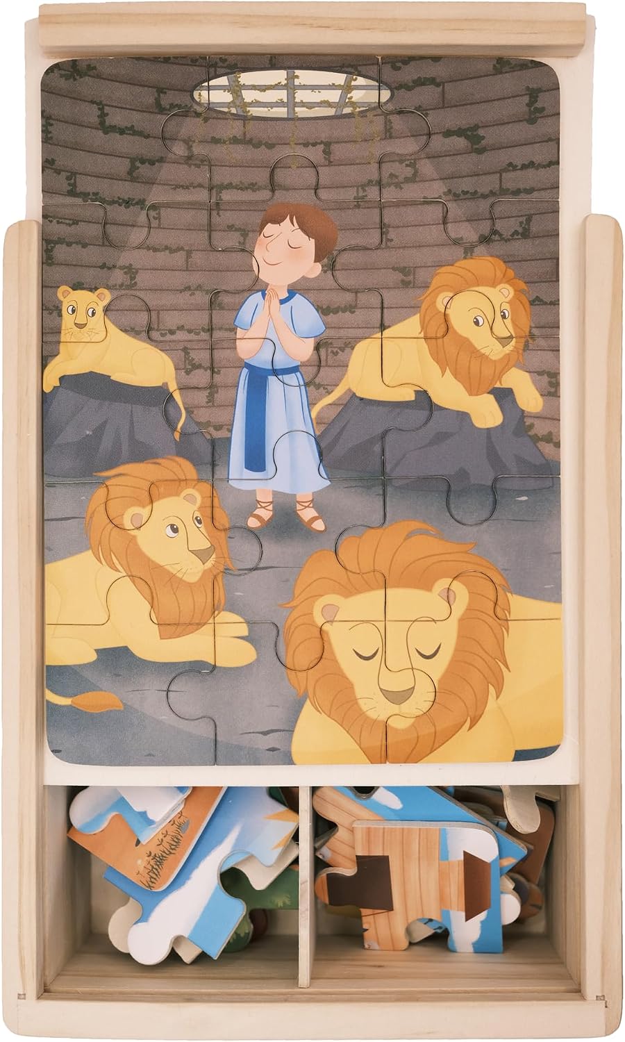 Bible Puzzles Toddlers 2-4 | 4-in-1 Puzzles in Box | Christian Gifts for Grandkids | Bible Puzzle for Kids Ages 4-6 | Gifts for Christian Kids | Adam and Eve (Old Testament)