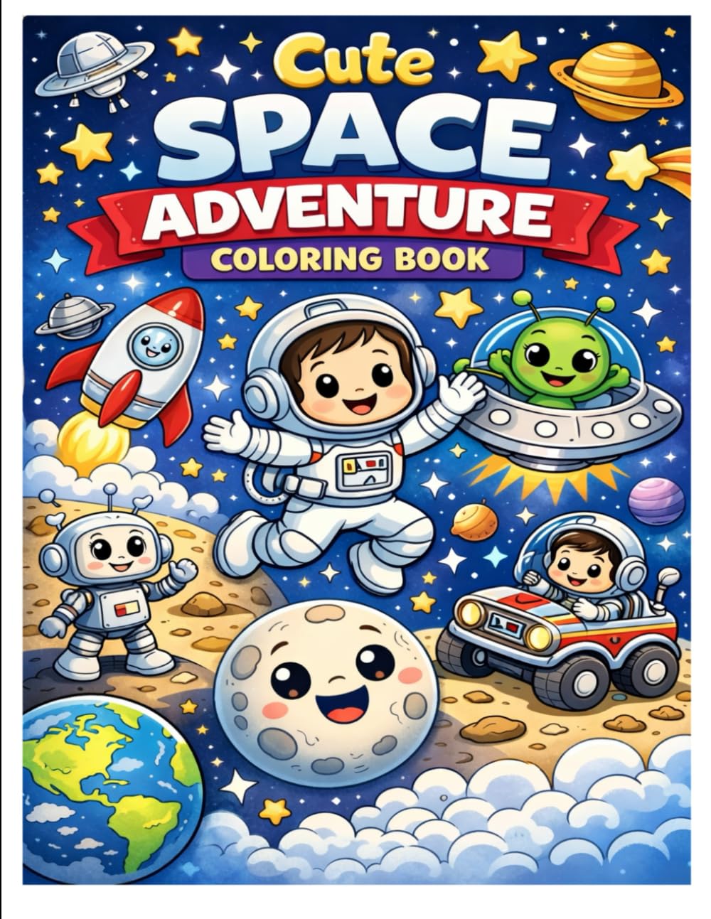 Cute Space Adventure Coloring Book for Kids Ages 3–7 (Cute Adventure Coloring Series for Kids)