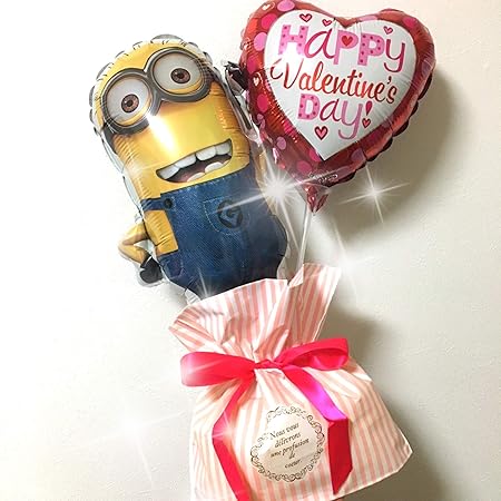 Amazon Co Jp バレンタインバルーン ミニオン お菓子付き 食品 飲料 お酒