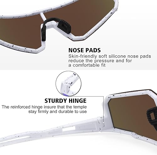 Miniatura 313 de STORYCOAST Lentes de sol deportivos polarizados para hombres y mujeres, para conducir, pesca, ciclismo, bicicleta de montaña, protección UV400